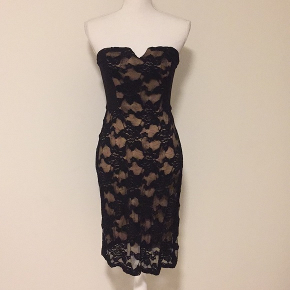 Rebecca Taylor Dresses & Skirts - Rebecca Taylor Strapless Blk/Nude Lace Dress!! Rebecca Taylor Dresses & Skirts - Rebecca Taylor Strapless Blk/Nude Lace Dress!!